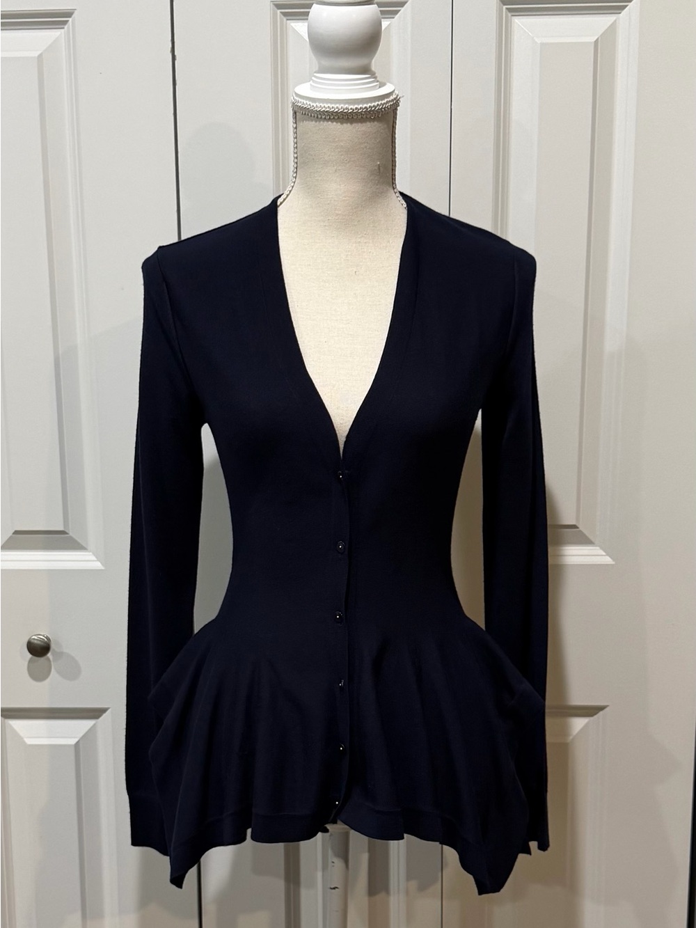 Alexander McQueen Navy Blue Wool Jeans (Dark Navy)